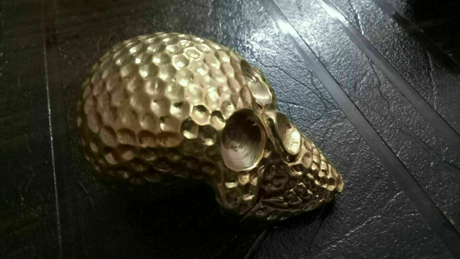 Working Victorian Solid Brass Design Skull Head H… - image 1