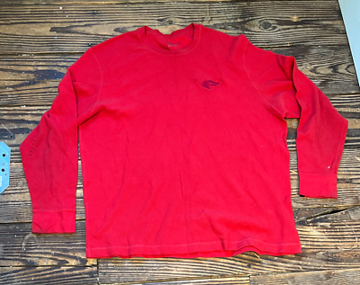 Rare Vintage 90s Nike Flight Thermal Red Long Sleeve Shirt - Mens 