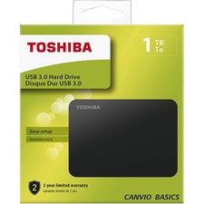 Hard disk esterno 2,5 1Tb Toshiba Usb 3.0 1000Gb Autoalimentato Canvio Basics