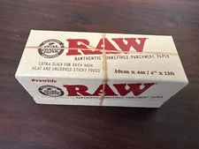 RAW Unrefined Parchment Paper Roll 100mm x 4m / 4" x 13ft~1 PACK