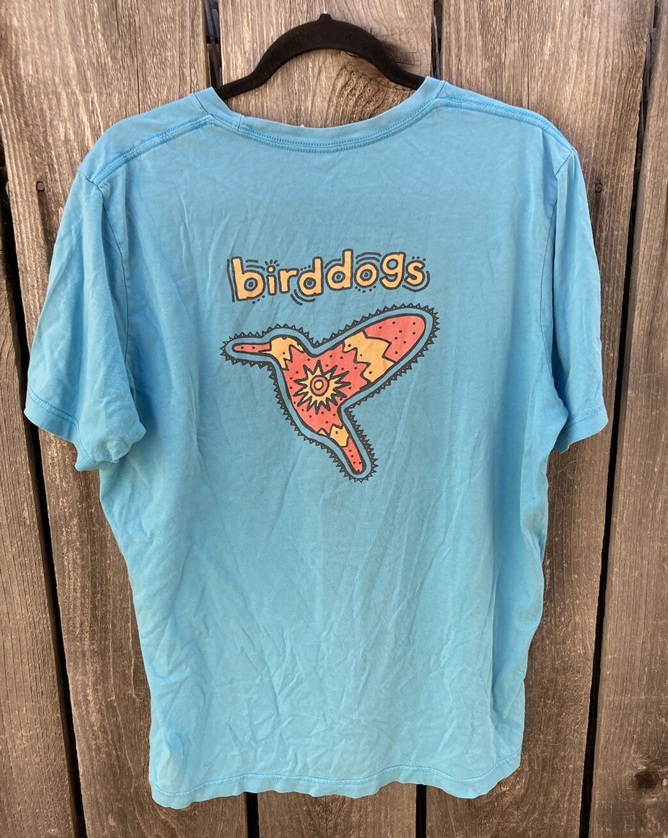Men's Birddogs Turquoise Logo T-Shirt XL Cotton Crew Hummingbird Golf Active