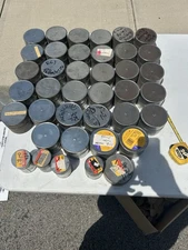 39 Vintage Retro Eastman Kodak Company Empty Metal Film Canisters w/Lids, CLEAN!