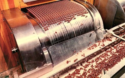 Postcard Hershey kisses rolling off production line Hershey Pennsylvania