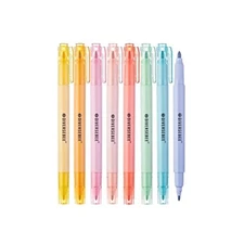 Diversebee Dual Tip Bible Highlighters And Pens No Bleed, 8 Pack Assorted Colors