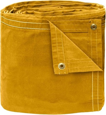Heavy Duty Waterproof Tan Canvas Tarp 16 oz Durable Multipurpose Tarpaulin