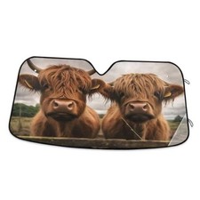 Funny Creativity Front Windshield Sun Shade, Foldable Accordion Auto Sunshade