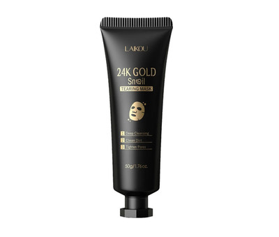 1-3pcs LAIKOU 24K Gold Snail Peel-Off Mask   Deep Clean, Blackhead Remover, Glow