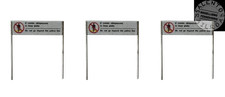 F003A Set 3 Signes FS Interdit Croix I Rails " Epoque V VI Dans Échelle 1:87