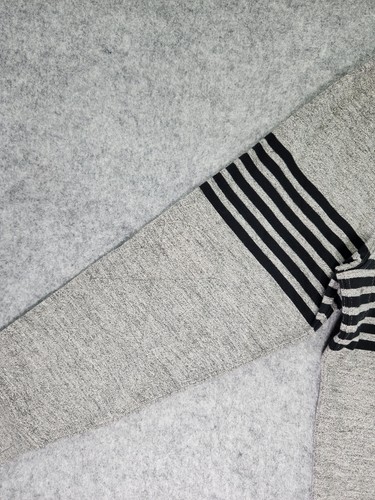 J Crew Sweatshirt Mens Large Gray Sweater Rugby Crewneck Pullover Oarsman Stripe - Picture 9 of 11