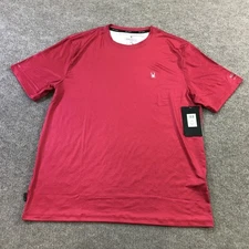 Spyder Shirt Mens Large Red Rash Guard Swim UPF 30+ Wicking Surf Sun S923076