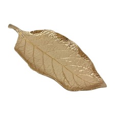 Jewelry Dish, Metal Trinket Dish Leaf Shaped Ring Holder Jewelry Organizer Va...