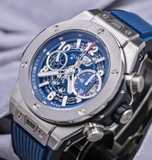 Hublot Big Bang Unico Titanium Blue 45 mm $21K MSRP Chronograph 411.NX.5179.RX 13