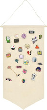 Wall Hanging Brooch Jewelry Storage Case Canvas Display Stand Enamel Pin Display