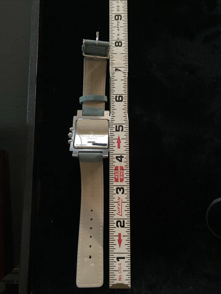 Lucien Piccard Reloj de Lujo para Damas Correa de Cuero Verde Nuevo en Caja Foto 3 de 4