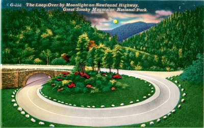 Great Smoky Mountains National Park, Newfound Highway, The Loop-Over, Postcard