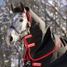 Horseware Rambo Supreme Hood 250g - Black/Red - Neck