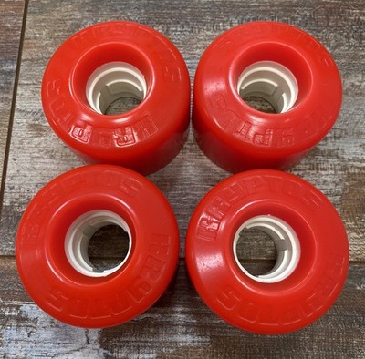Vintage 1980s Kryptos Skateboard Wheels Set Of 4 Red White Kryptonics New Nos!