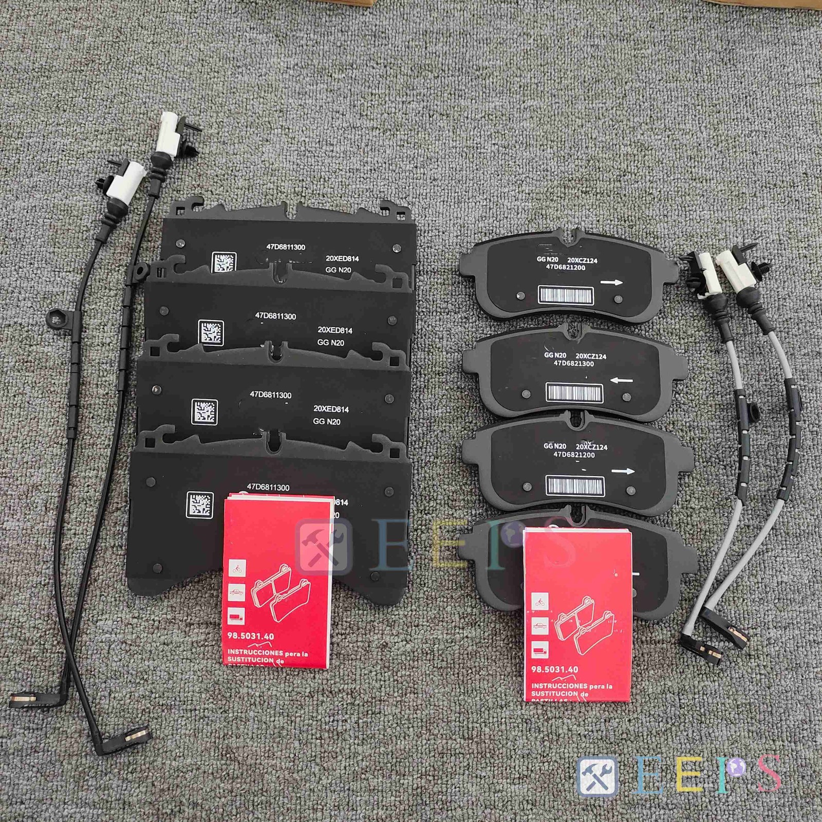 Front & Rear Brake Pad Kit For Aston Martin DBX, + FREE SENSOR