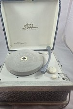 Vintage Symphonic Portable Record Player Model 1270 Phonograph Turn Table