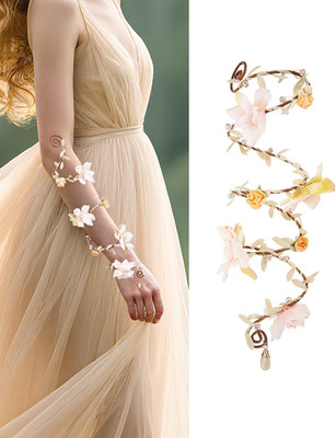 Renaissance Flower Arm Wrap - 1 PC Fairy Arm Cuff Mother Nature Costume Hallo...