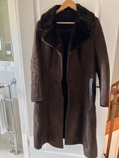A Suede and Leather Long Coat From Around the...