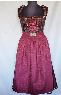 Kaiser s trachten Burgundy Dirndl Size 36 New With tags