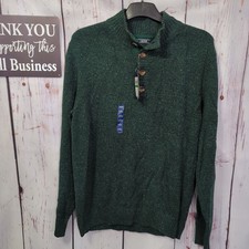 IZOD NWT Men's Botanical Garde Green Pullover L/S Sweater Size Large    LF2 