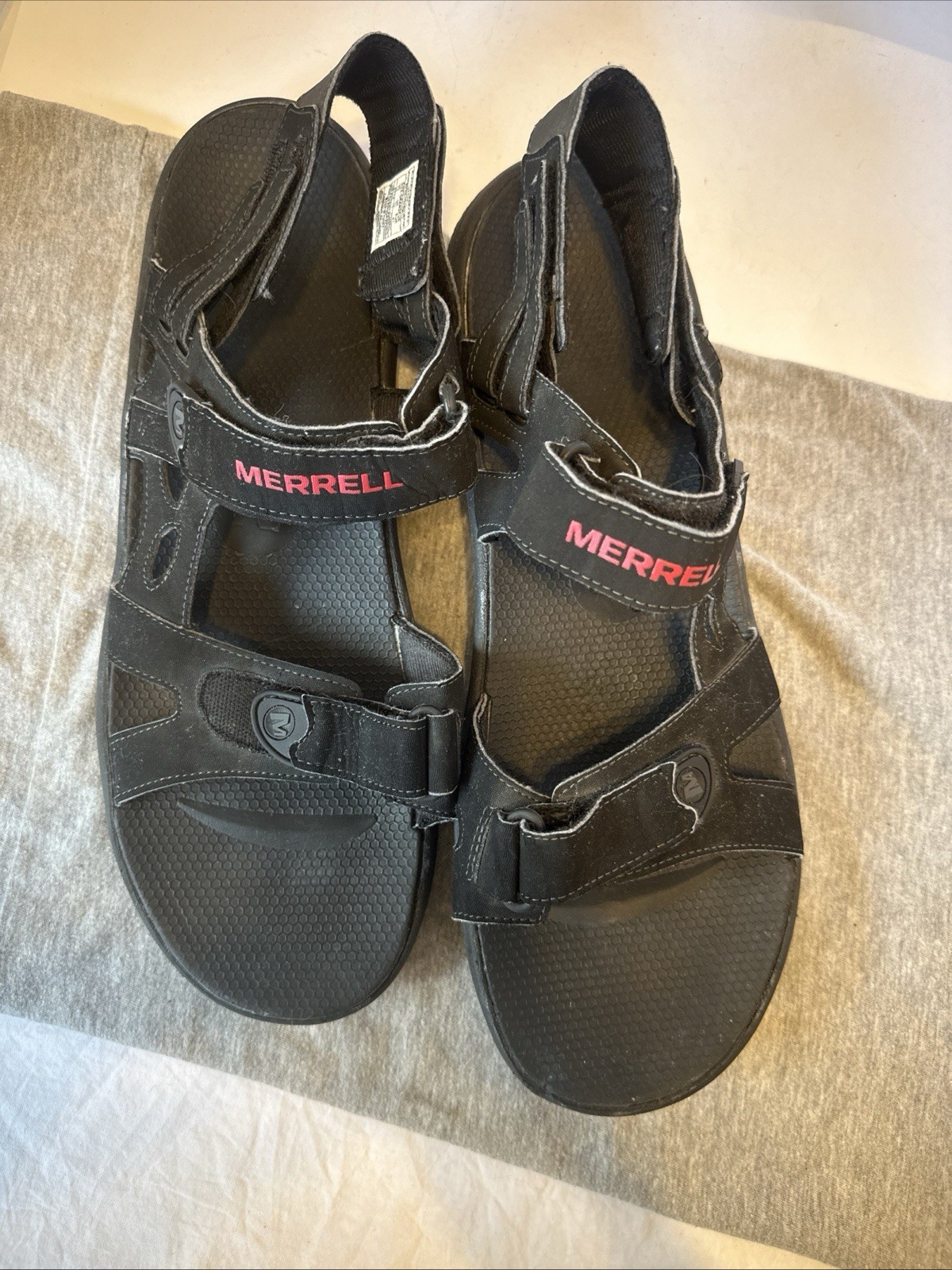 Merrell Cedrus sandali uomo taglia 14 estivi spiaggia outdoor nero rosso aurora