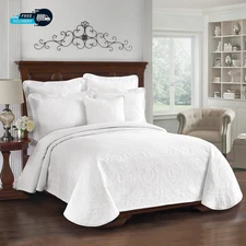 King Charles Bedding Coverlet Bedspread Luxurious Embossed  100 Cotton