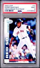 2002 LEAF PLATINUM PRESS PROOF #11 PEDRO MARTINEZ #/25 PSA 9 MINT POP 1 NO 10's
