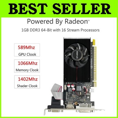 GT 210 Graphics Card for PC, 1024MB DDR3, Low Profile