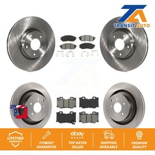 Disc Brake Rotors And Semi-Metallic Pads Front Rear Kit For Nissan 370Z