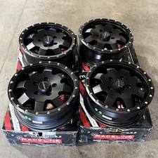 Used 16x6.5 Raceline 935B Defender 5x130 45 84.1 Satin Black Wheels set(4)