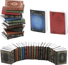 48pcs 1:12 Scale Miniatures Dollhouse Books, Assorted Timeless Miniatures...