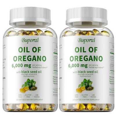 Oil of Oregano 240pcs - Black Seed Oil - SUpports Digestive & Immune Health