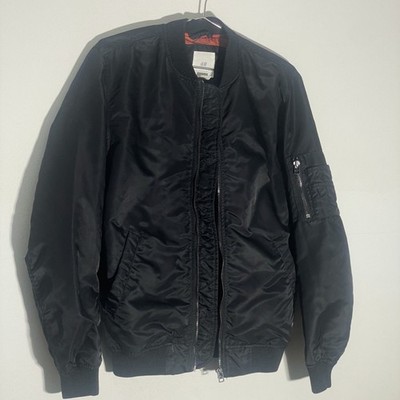 H&M Men's Waterproof Black Bomber Jacket