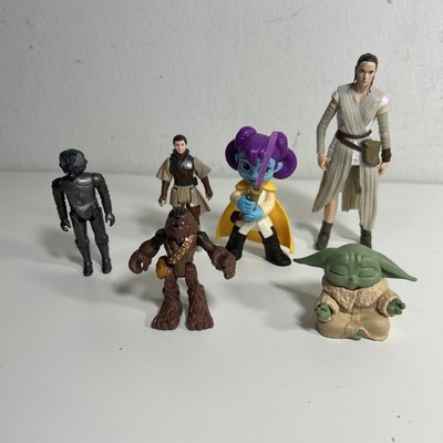 Lot Of  6 Star Wars Action Figures Mixed Series Preowned -