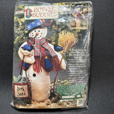 Vintage Dimensions Bottle Buddies Kit Mr. Chill 18097 Snowman Christmas 1996