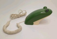 Vintage David Craft Novelty Green Frog 80&rsquo;s Flip Phone Landline Untested