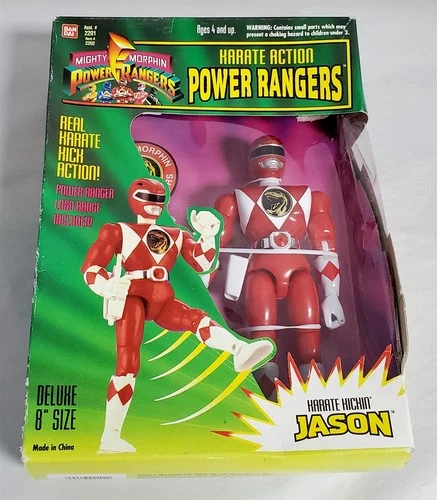 D-161 VINTAGE 1994 BANDAI POWER RANGERS KARATE ACTION RED RANGER FIGURE-MOC!