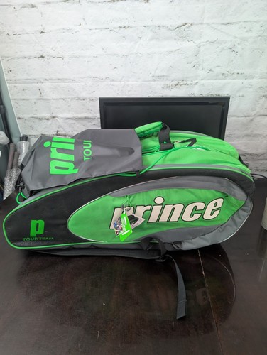 Prince Tour Team 12PK Tennis Bag Backpack Racket Case Green Black