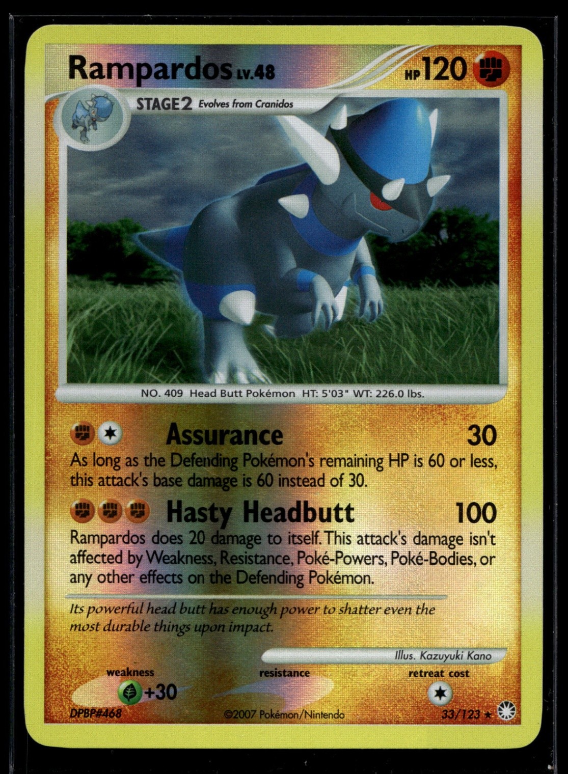 Rampardos Rare Mysterious Treasures 33/123 NM