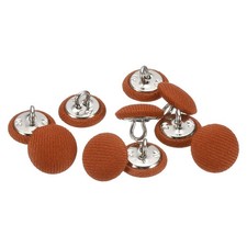 10pcs 12.5mm Fabric Cloth Covered with Metal Shank Round Sewing Buttons, Orange