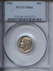 1951 Dime PCGS PR66