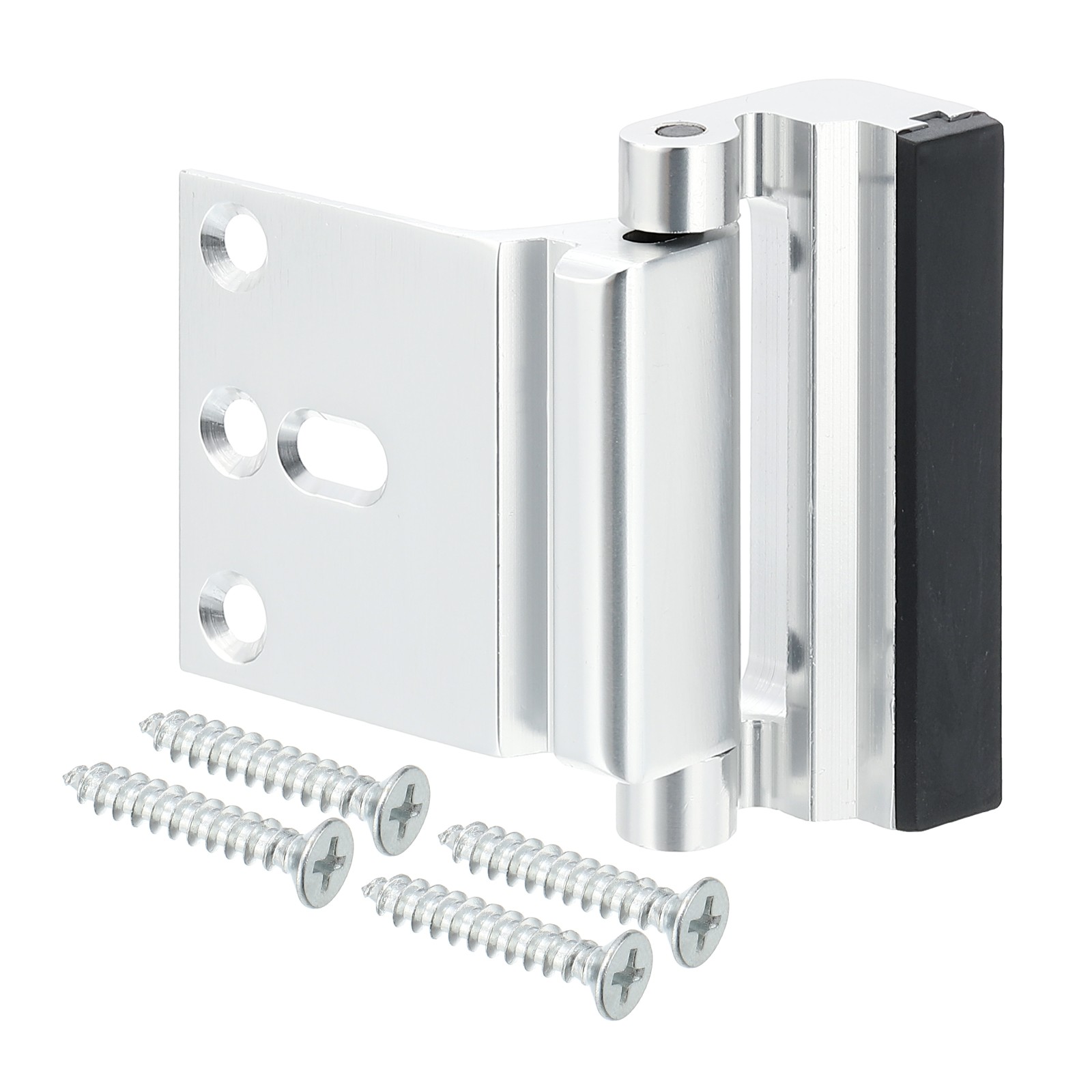 Heavy-Duty Aluminum Home Security Door Lock Withstands 800Lbs Silver