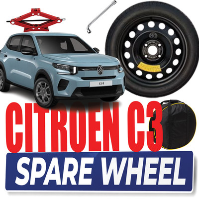 Space Saver Spare Wheel 16'' 4 Holes For Citroen C3 Wrench Jack Bag Crick 445095