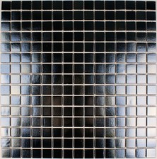 EB147 Black Iridescent 20 x 20mm Mosaic Tile Sheet