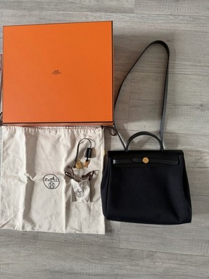 Hermes Herbag 31 w. neu Fullset schwarz/ gold