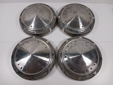 Lot Of 4 Mopar Plymouth Division Dog Dish Poverty 9 Inch Stainless Hubcaps