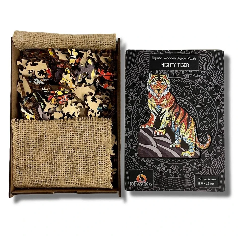 250-Piece Tiger Wooden Jigsaw: Unique Gift for Puzzle Lovers, Family & Adult Fun - Image 2 of 4